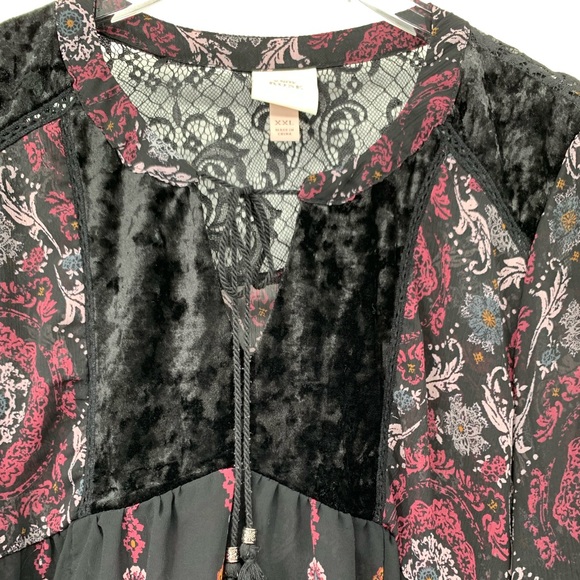 Knox Rose Boho Peasant Top Size XXL - Picture 5 of 7